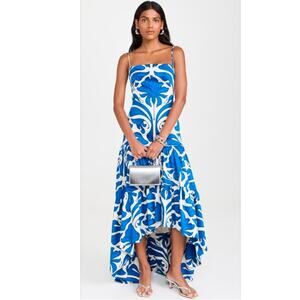 New ANDRES OTALORA Joya Tiered Cotton Poplin Maxi Dress Women’s SIZE 0